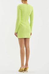 Aria Mini Dress - Lime