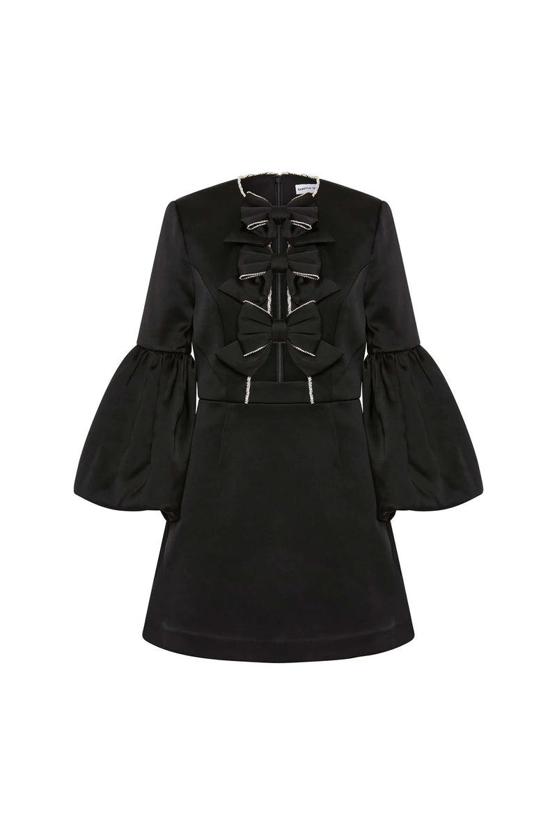 Augustine Long Sleeve Mini Dress - Black