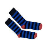 Striped Premium Blue and Black Bamboo Socks