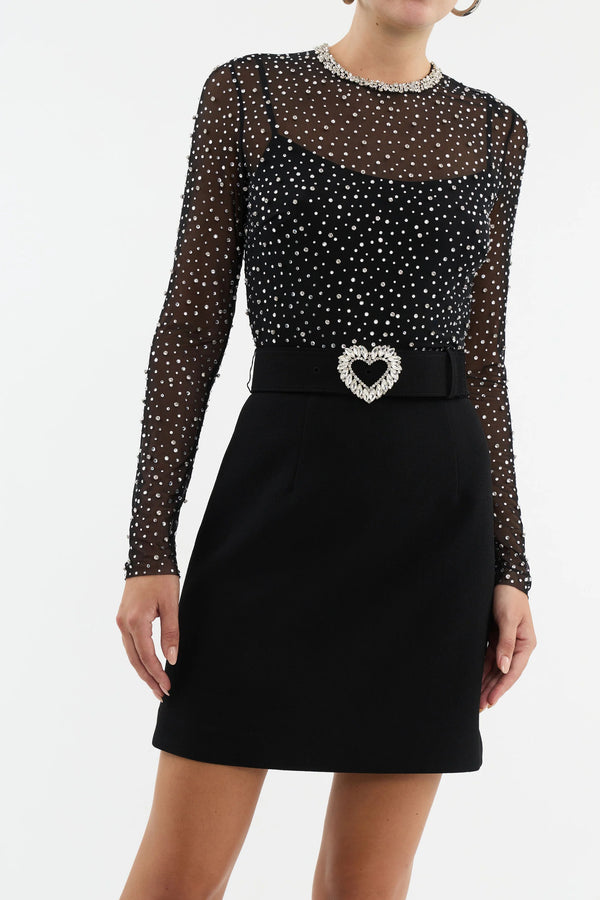 Cecile Mini Dress - Black