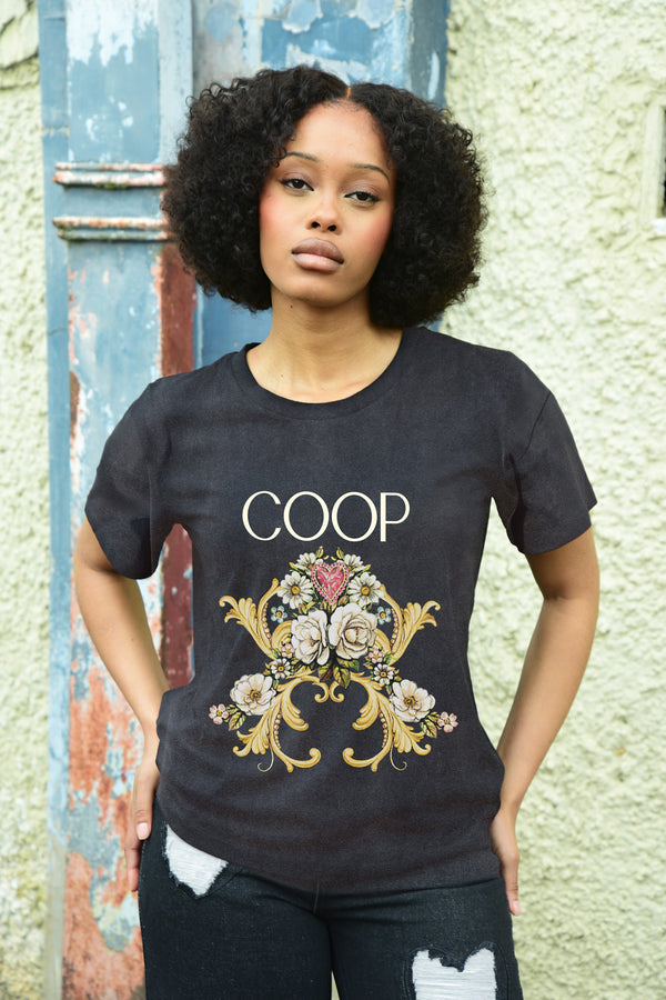 Wild Rose T-Shirt - Vintage Black