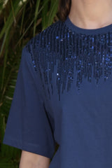 Splashes of Sparkle T-Shirt - Navy