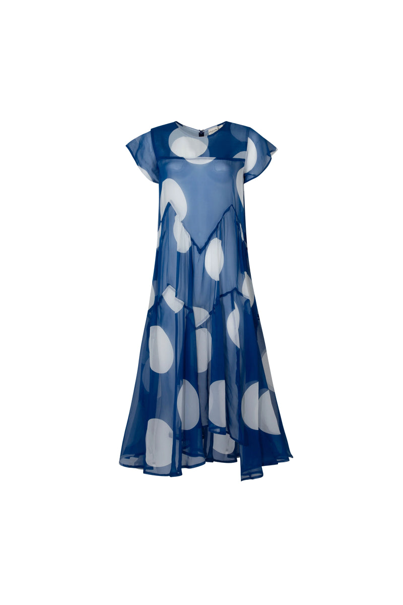 Frill of The Carnival Dress - Blue Spot