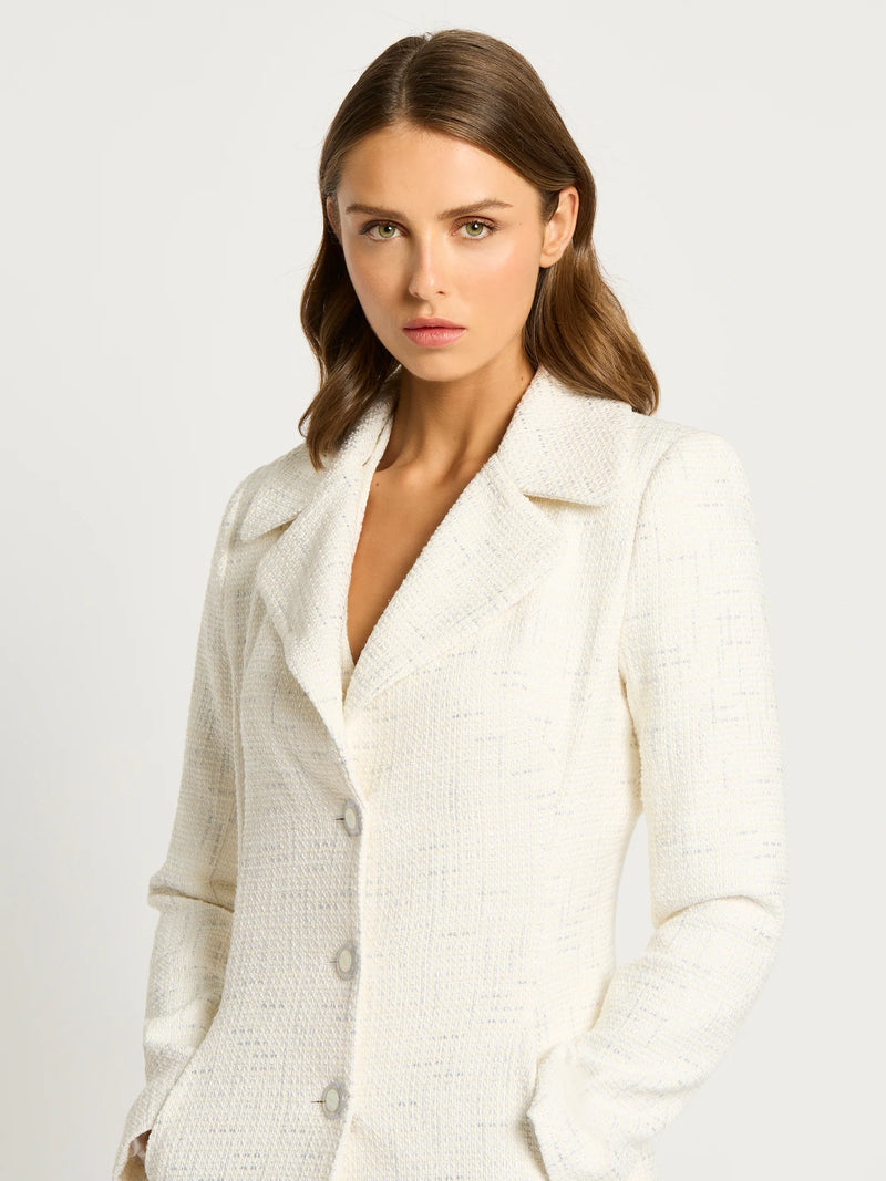 Cate Long Jacket - Ivory White