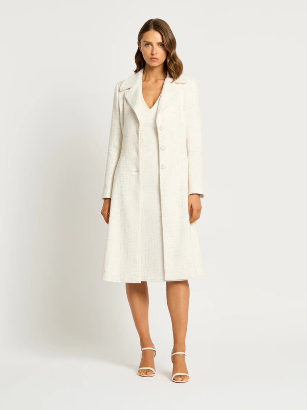 Cate Long Jacket - Ivory White