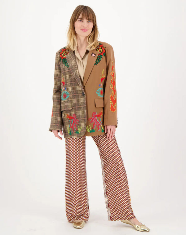 Morgan Jacket Sand Checks - brown