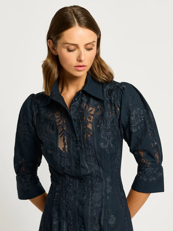 Kristen Shirt Dress - Midnight