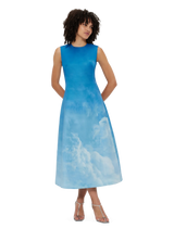 Cleo Sleeveless Midi Dress - Aerial Print