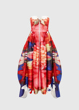 Norine Bustier Midi Dress - Kaleidoscope Print