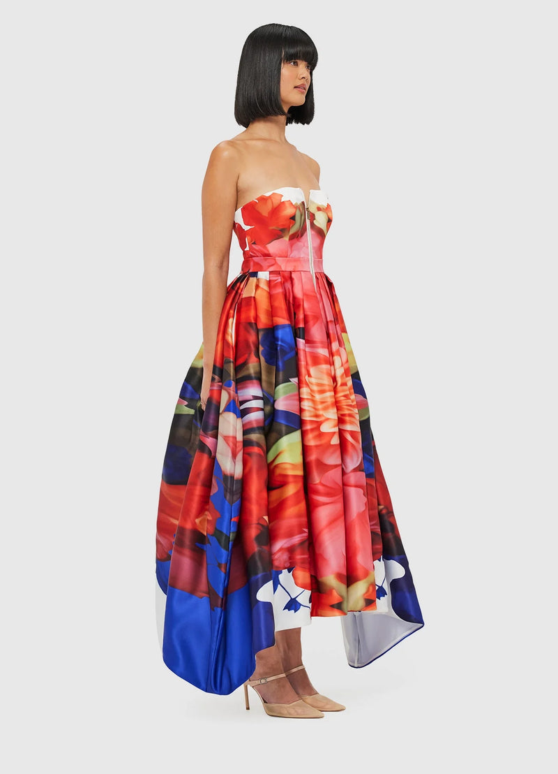 Norine Bustier Midi Dress - Kaleidoscope Print