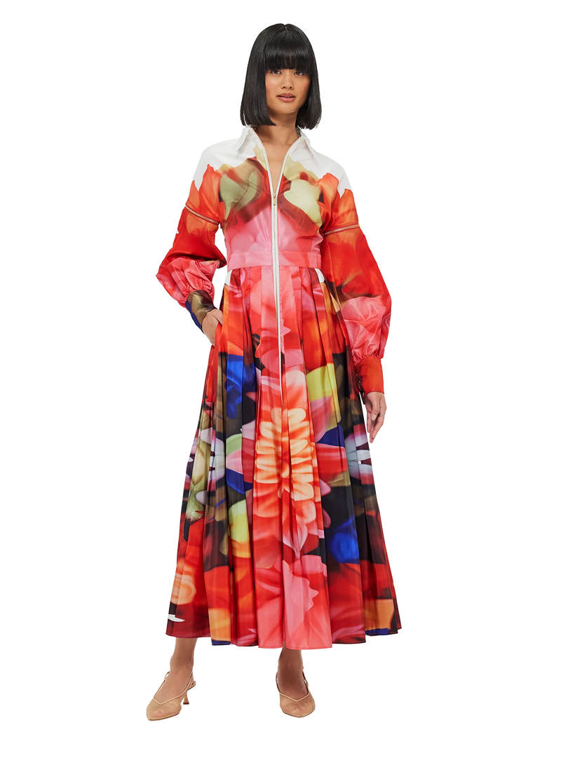 Tessa Midi Dress - Kaleidoscope Print