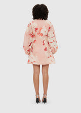 Juliana Shirt Mini Dress - Peony Print