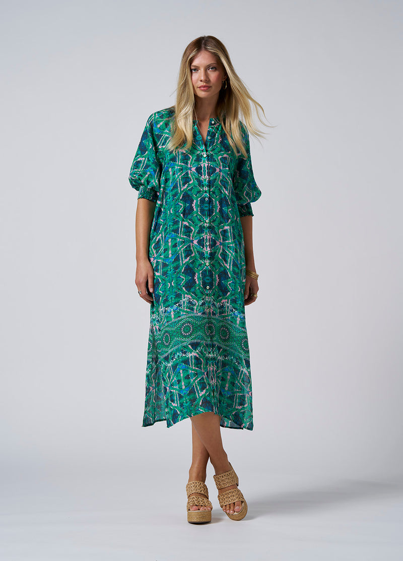 Gia Shirt Dress - Kelly Green