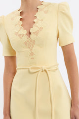 Lulu Short Sleeve Mini Dress - Popcorn