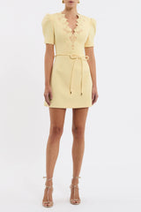 Lulu Short Sleeve Mini Dress - Popcorn