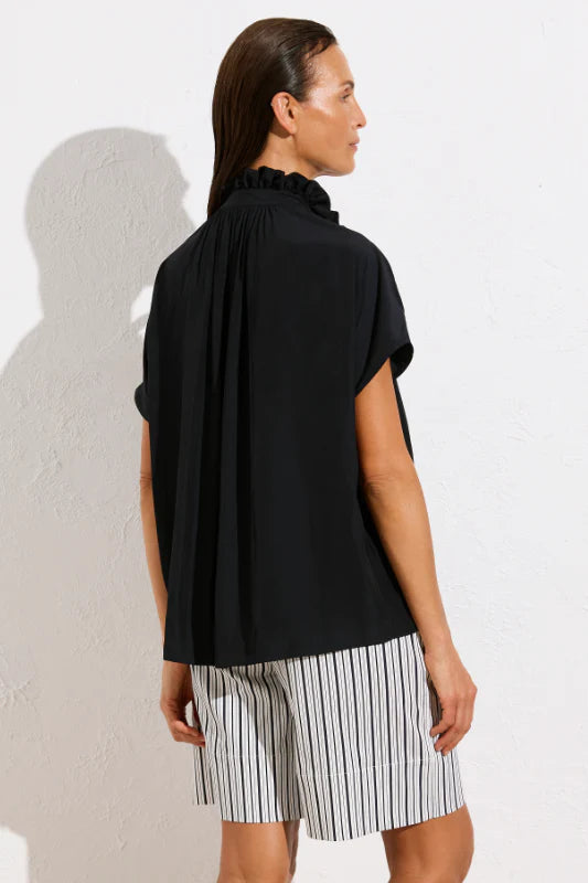 Fleur Shell - Navy