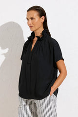 Fleur Shell - Navy