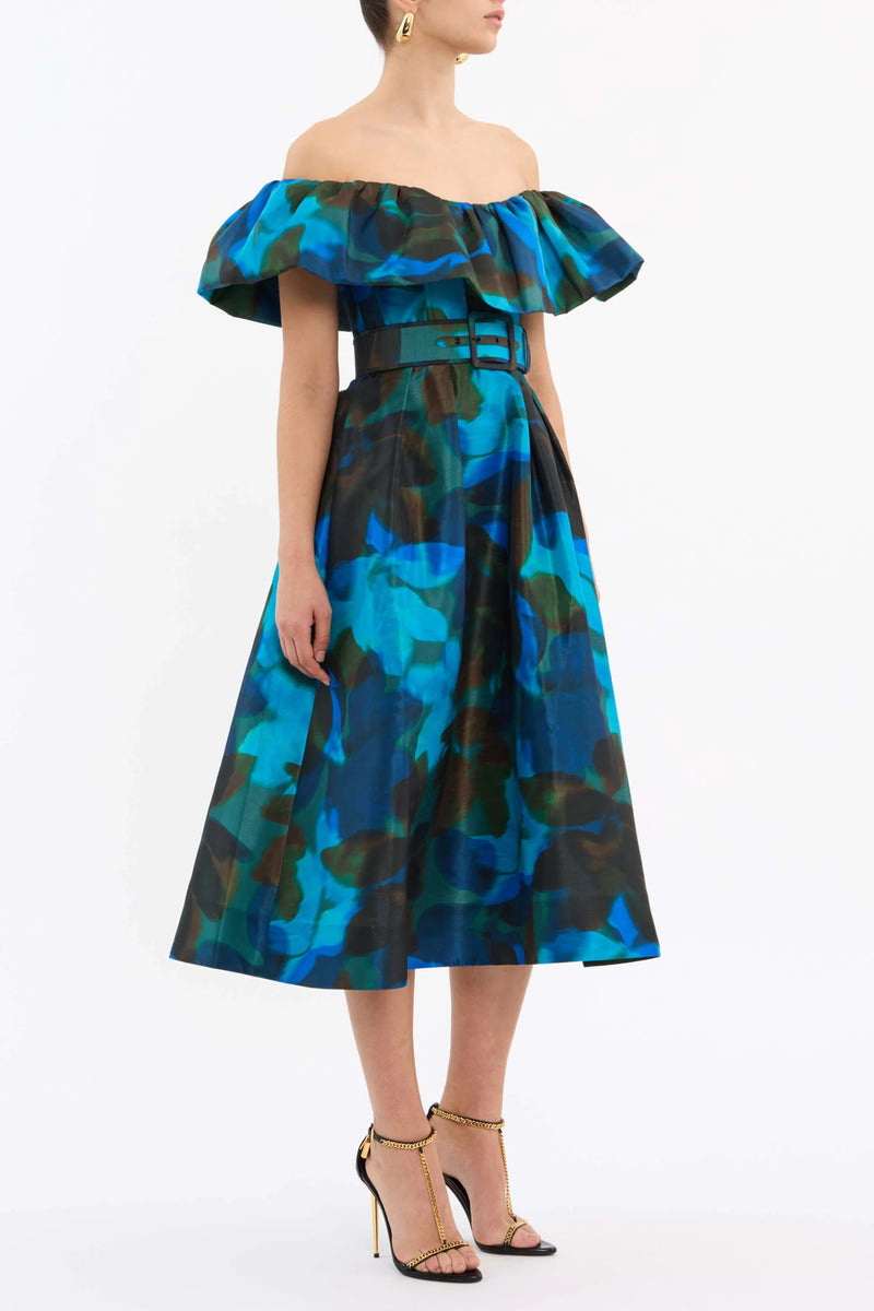 Night Shade Midi Dress - Print