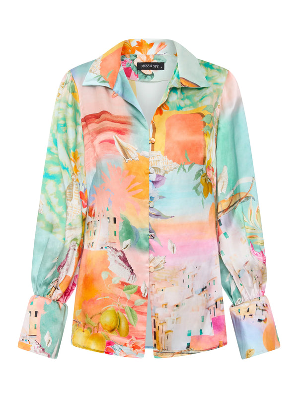 Paradise Shirt - Blue-Pink-Green