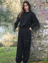 Stud Circuit Trackpant – Black