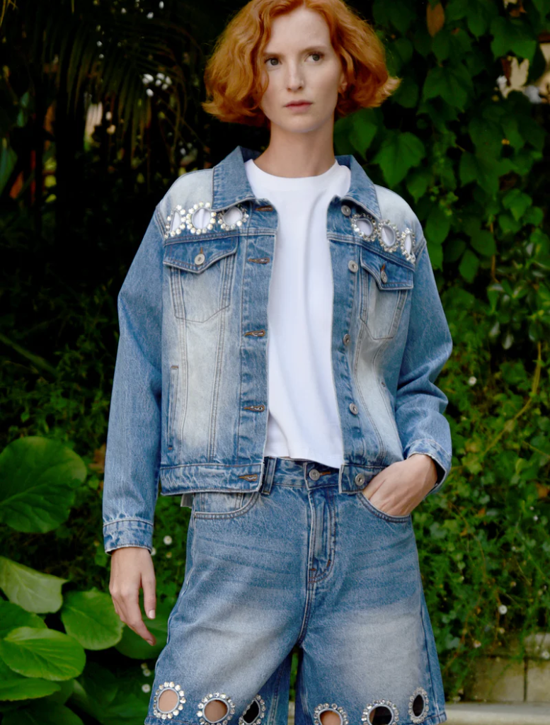 Diamond Life  Jacket  - Blue Denim