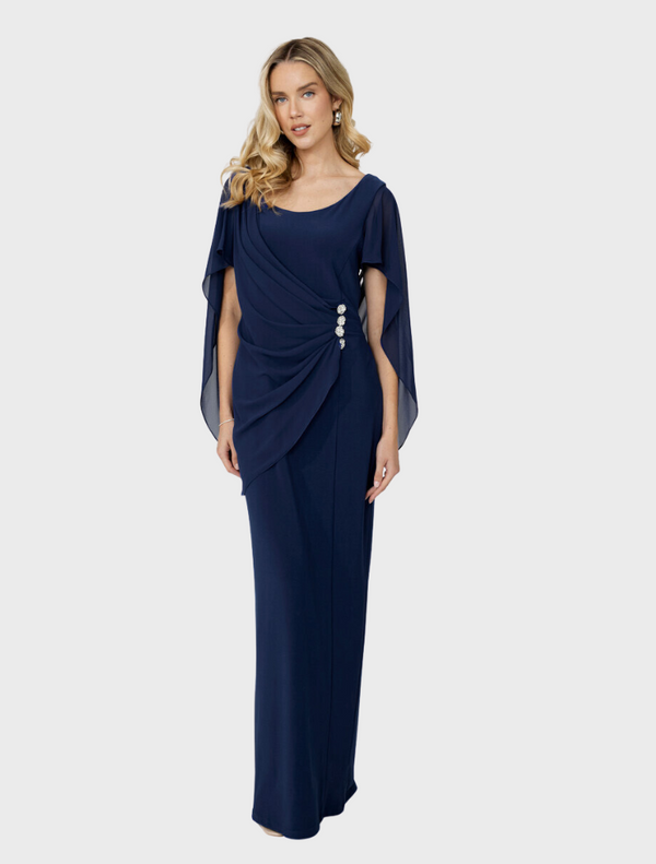 Elegant Formal Floor-length Dress - Midnight