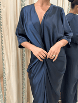 Alex Kimono - Navy Satin