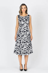 Spotton A-Line Dress -  Black / White