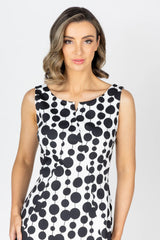 Spotton A-Line Dress -  Black / White