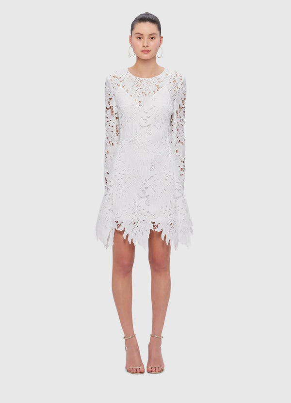 Selena Lace Mini Dress - Snow