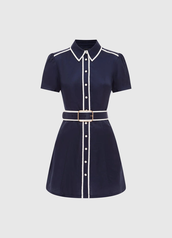 Spencer Shirt Mini Dress - Oxford Blue