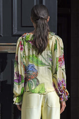 Ruffle My Love Blouse - Lemon