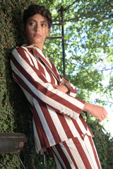 Blazing My Heart Jacket - Merlot Stripe
