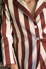 Blazing My Heart Jacket - Merlot Stripe