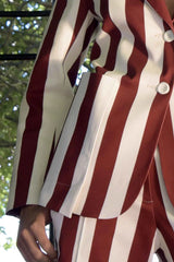 Blazing My Heart Jacket - Merlot Stripe