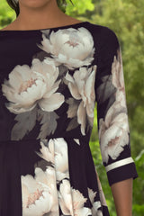 Dancing All The Way Dress - Black Floral