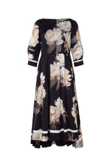 Dancing All The Way Dress - Black Floral