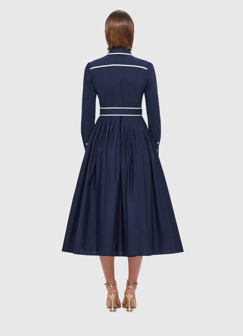 Veronica Shirt Midi Dress - Oxford Blue