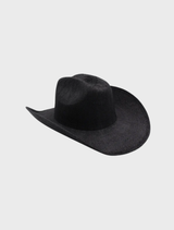 Addison Racewear's black fedora, featuring a classic style ideal for racing events and casual wear.
