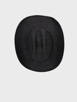 Black fedora by Addison Racewear, showcasing a refined design suitable for both racing and everyday use.