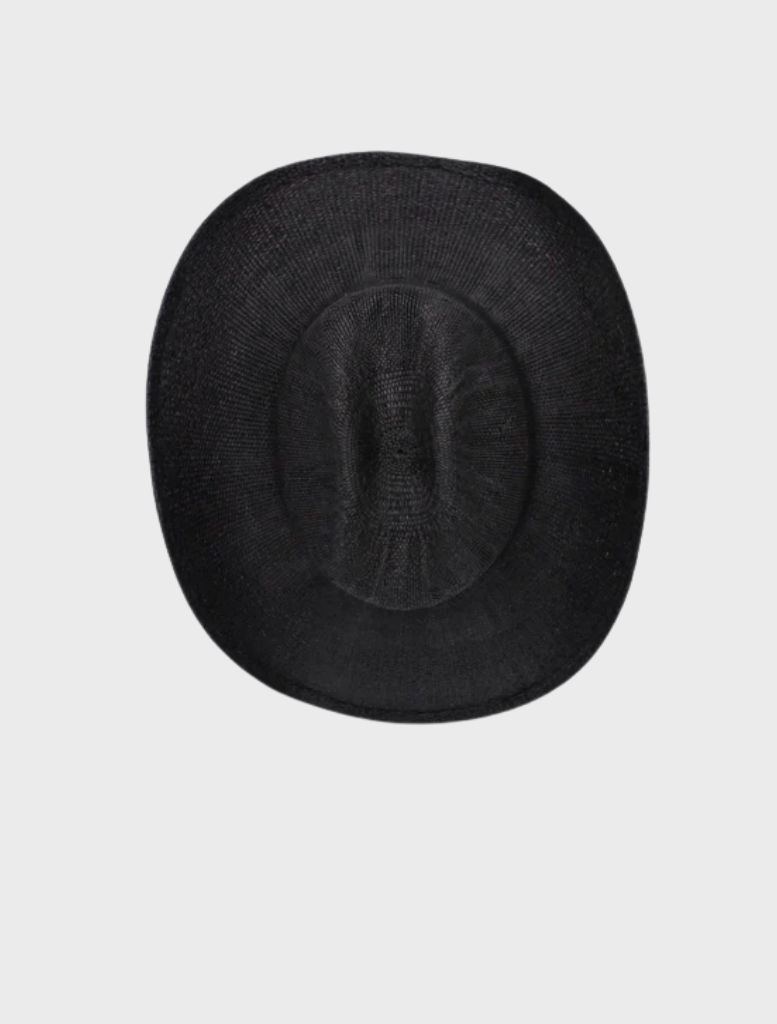 Black fedora by Addison Racewear, showcasing a refined design suitable for both racing and everyday use.