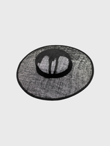 Sophisticated black boater hat featuring minimalist ribbon trim and a comfortable headband, perfect for race day styling.
