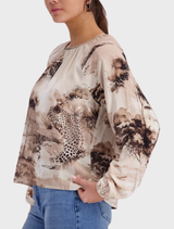 Sand-patterned blouse from the Savanna collection, offering a breezy fit for everyday wear.