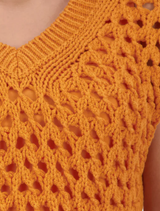 Stylish aperitif openwork cardigan, designed with intricate patterns and a loose fit for comfortable layering.