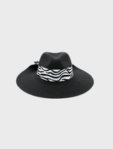 Black Archer Short-Back Fedora hat, designed with a sleek silhouette for a sophisticated look.
