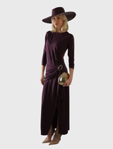 Modern burgundy fedora by Morgan & Taylor, wide-brimmed with an adjustable cord for a comfortable, stylish fit.