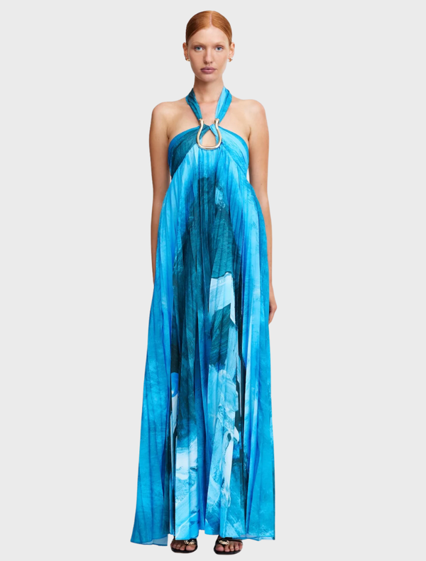 Slate Symphony Askham Maxi Dress featuring a flowing silhouette and elegant design, perfect for formal occasions.
