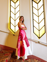 Audrey gown in a rich antique iris hue, designed with a flattering fit and sophisticated style elements.