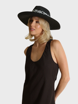 Stylish black Archer Short-Back Fedora, perfect for adding a touch of elegance to any outfit.
