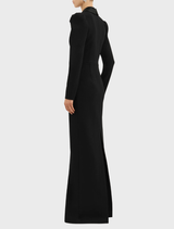 Classic black Symphony gown designed with a flattering fit and elegant movement, suitable for special events.